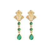 Emerald Acanthus Drop Earrings