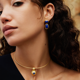 Lapis Scarab Earrings