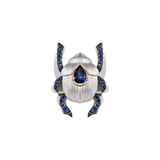 Sapphire Scarab Statement Ring