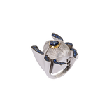 Sapphire Scarab Statement Ring