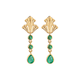 Emerald Acanthus Drop Earrings