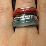 Arc Ring-Silver - Aventurine