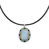Aqua Scarab Necklace