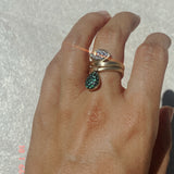 Emerald Tear Drop Ring