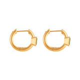 Emerald Block Hoops