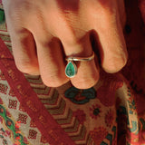 Emerald Tear Drop Ring