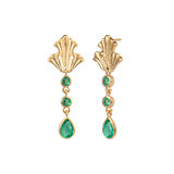 Emerald Acanthus Drop Earrings