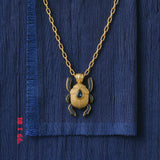 Sapphire Scarab Necklace