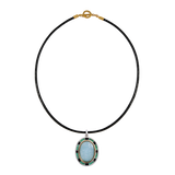 Aqua Scarab Necklace