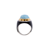 Aqua Scarab Ring
