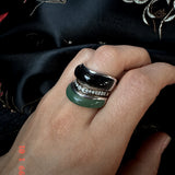 Arc Ring-Silver - Aventurine