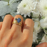 Sapphire Tear Drop Ring