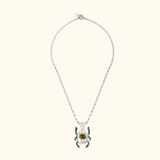 Green Tourmaline Scarab Necklace