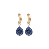 Tear Drop Hoops-Sapphire